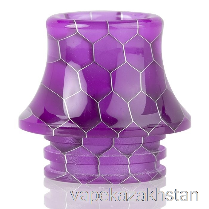 Vape Smoke 810 Cone Snake Skin Resin Drip Tip Purple